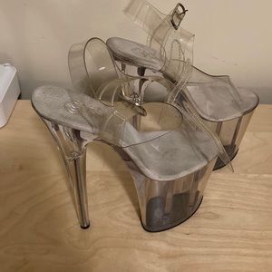 Clear Flamingo 808 Pleasers Heels